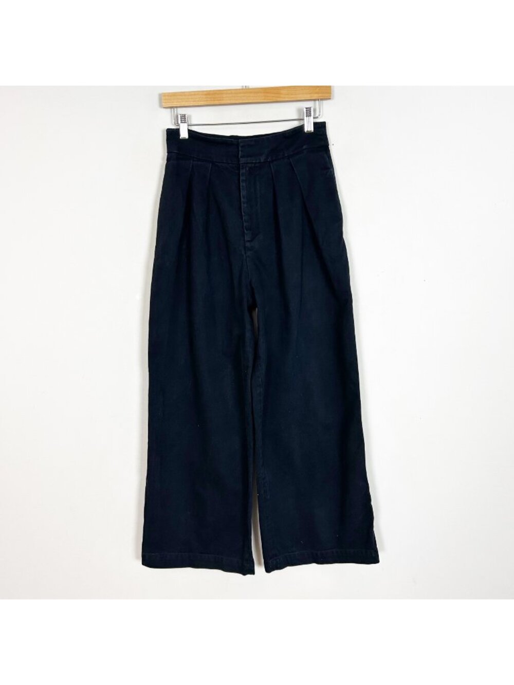 Ted Baker Wide Leg Pleated Chino Pants High Rise Navy Blue Size 1 (US 4) Women's